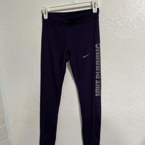 Last Chance 🔥 XS Nike Dark Purple Dri Fit Running Leggings